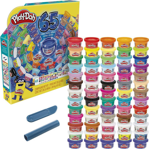 Masas Play Doh Pack Fun X 65 Potes Colores Surtidos 