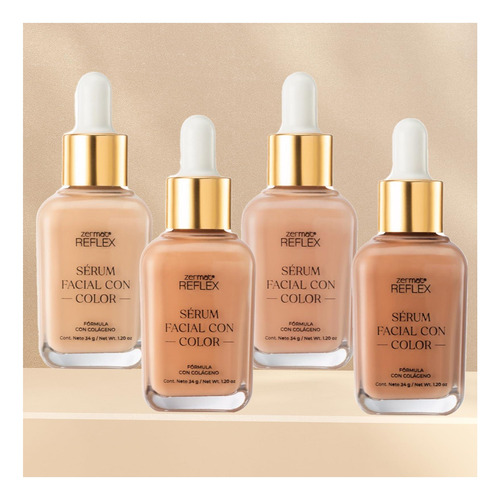 Zermat Eleganzza Reflex, Nuez Facial Serum Com Cor, 1,20 Oz