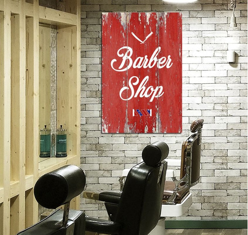 Vinilo Decorativo 60x90cm Barberia Barber Shop Vintage M5