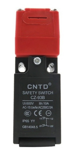 Imagen 2 de 4 de Cz-93b Cntd Interruptor De Seguridad Con Llave 1nc+1no