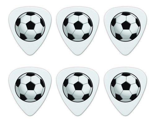 Juego De 6 Púas Para Guitarra De Fútbol Con Diseño De Balón 