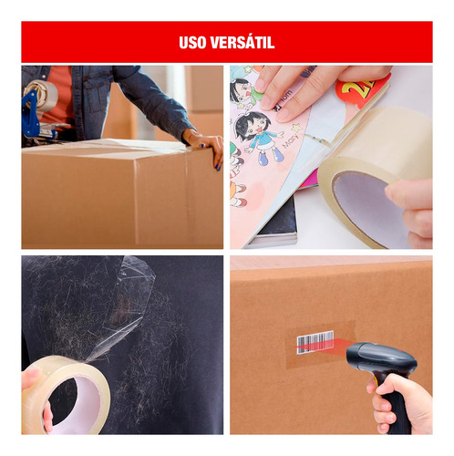 Cinta Embalaje 100 Yardas X24 Adhesivo Resistente Multiusos