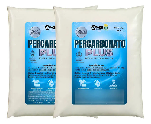 Percarbonato De Sódio 100% Puro Removedor De Manchas 2kg