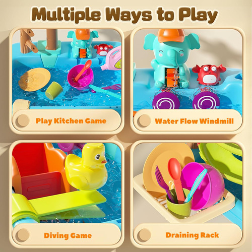 Cute Stone Fregadero De Juego Con Agua Corriente, Fregadero