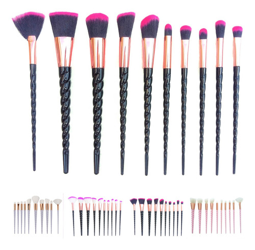 Set Brochas Maquillaje Unicornio Arcoiris