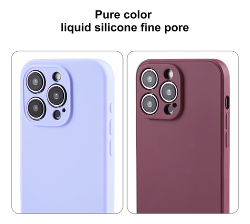 Funda Para iPhone De Silicona Líquida Color Sólida