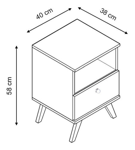 Imagen 3 de 10 de Mesa De Noche Lacada Ref: Firdos