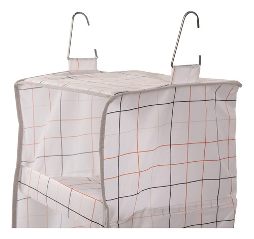 Organizador Colgante 3 Niveles Tela Remeras Dormitorio Ropa Color Gris
