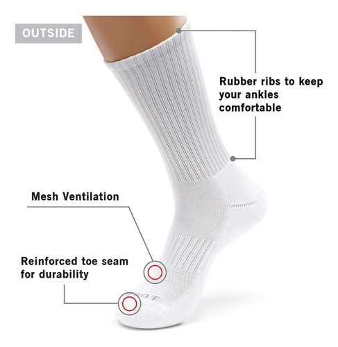 Calcetines Deportivos Unisex Para Hombre Y Mujer 4 A 8 Par