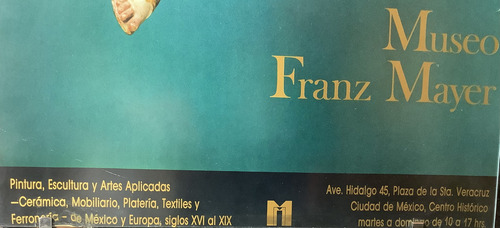 Póster Museo Franz Meyer. México. Con Vidrio Y Soporte* (Usado)