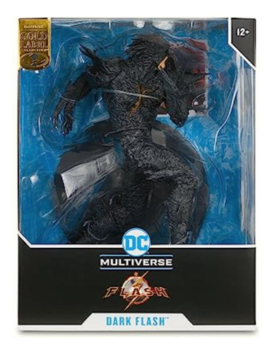 Mcfarlane Estatua 12  Dark Flash (the Flash Movie)(gold