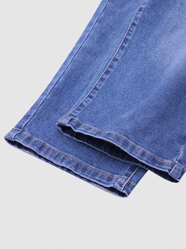 Flamingals Pantalones Capri Mujer Multibotones Skinny Jeans
