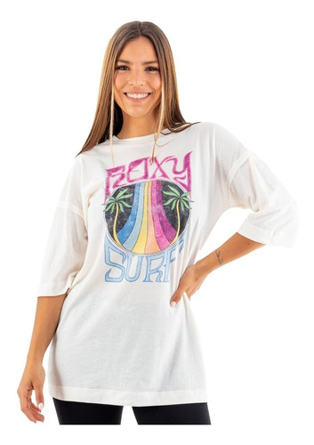 Remera Manga Corta Mujer Roxy Come To The Beach