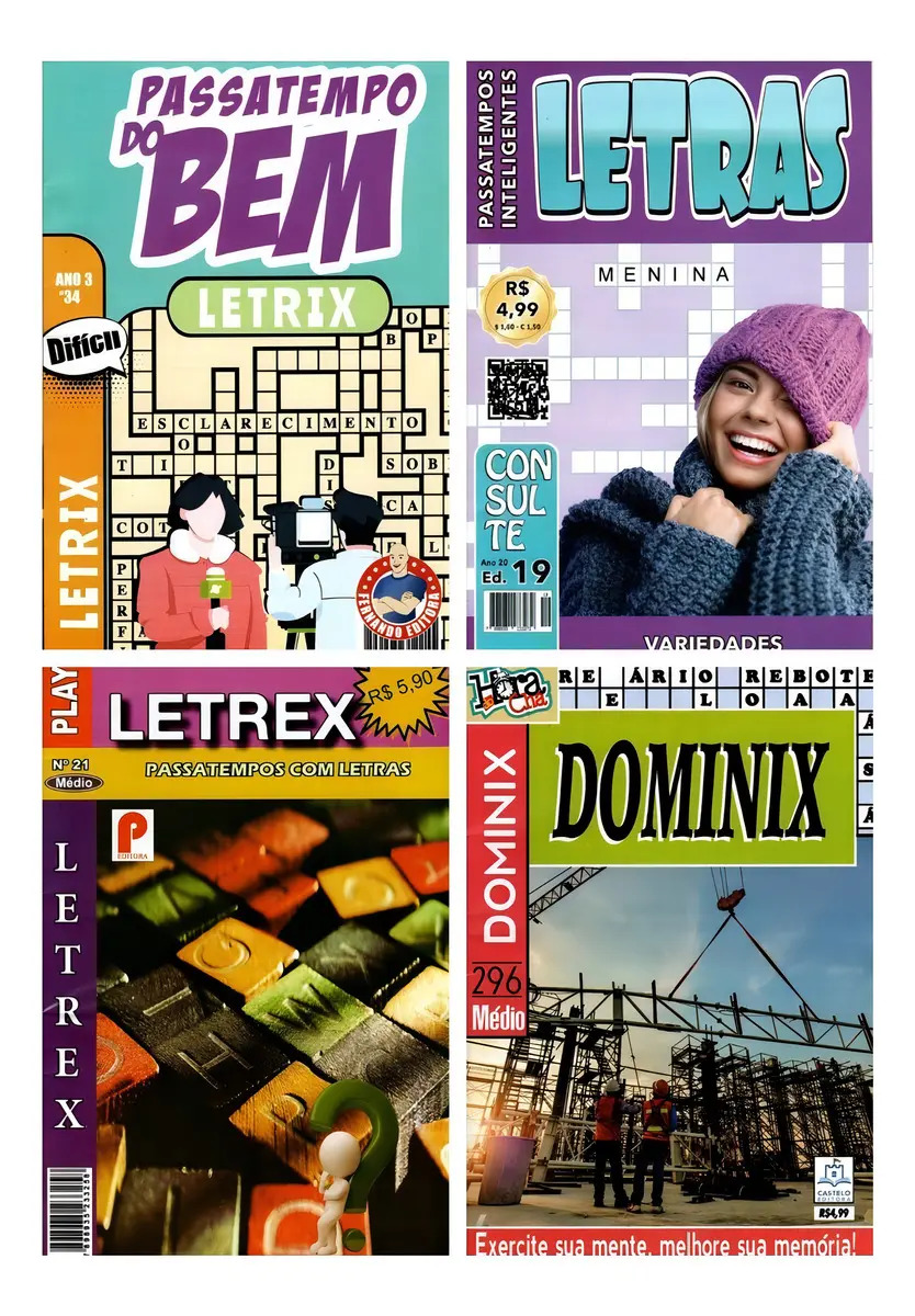 30 Revistas Letrix Letras Letrox - Sem Repetições