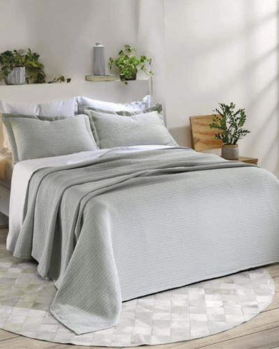 Cubrecama Dohler  De 2 Plazas Con Fundas De Almohadas - Gris