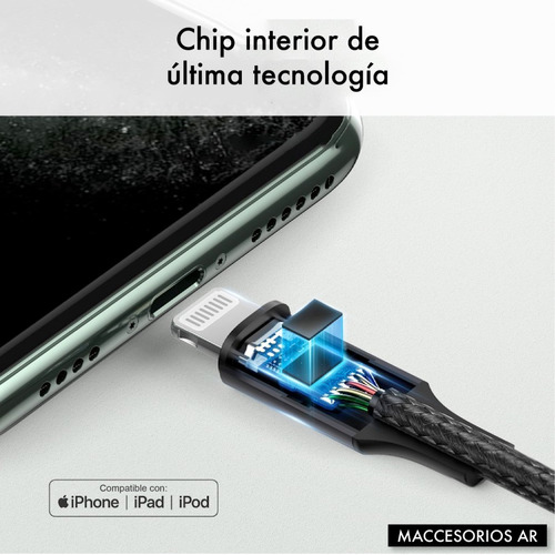 Imagen 3 de 10 de Cable De Audio Compatible iPhone iPad Lightning A 3.5mm