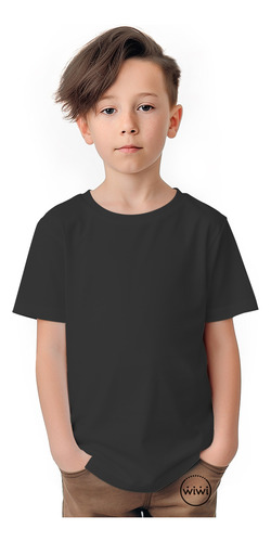 Polera Para Niños 100% Algodón Manga Corte (unisex) 