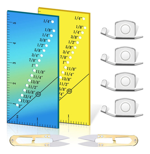 Regla De Margen De Costura De 8 Piezas, Guía De Costura Magn