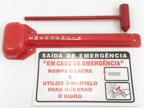 4 Un -kit Capa+ Martelo+ Aviso Emergência Van E Micro Ônibus