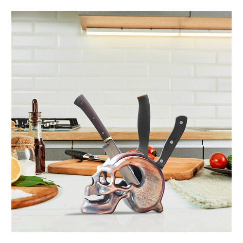 Agujeros Cráneo Cuchillo Soporte For Chef Cuchillo De