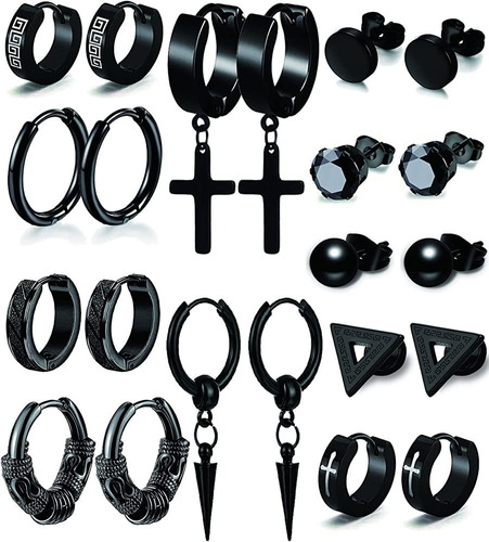 Kit Arete Candonga Piercing Hombre Mujer Acero Inoxidable