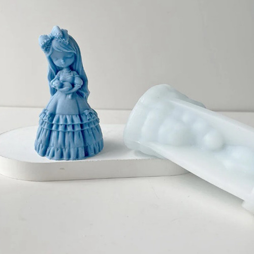 Molde De Silicona Para Velas Con Forma De Princesa Pequeña E