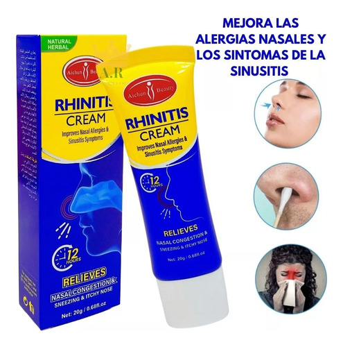Crema Nasal Para La Rinitis Obstrucción Resfriados 