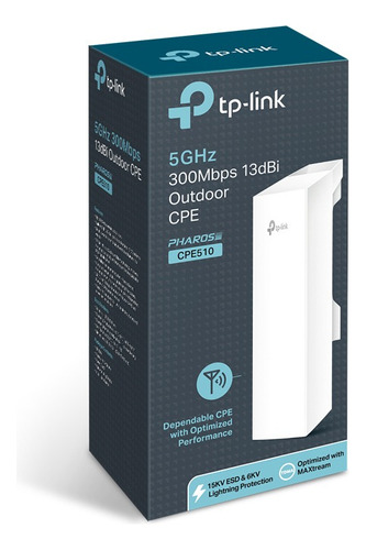 Tp-link Cpe510 Mimo 5ghz 13dbi 500mw Poe +15km Gratis Cables