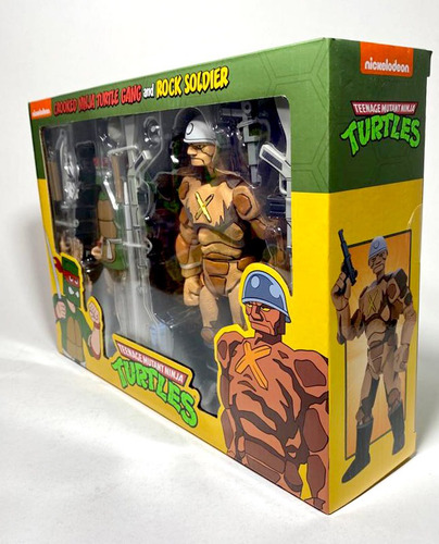 Tmnt Crooked Ninja Turtle Gang Y Rock Soldier Neca Rct (Usado)