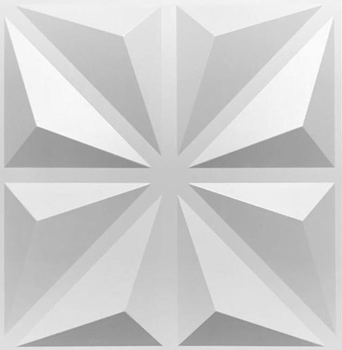 Panel Decorativo 3d Pared Geometrico Decoform 1 Pieza Color Blanco Triángulo Diamond