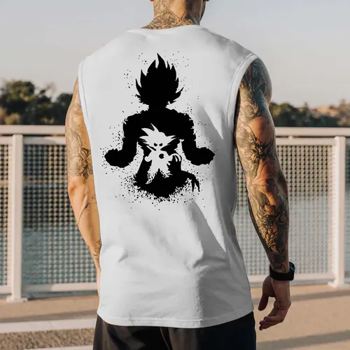 Camiseta Regata Goku Camisa Algodão Premium Estilo Oversized