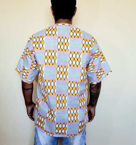 Imagem 5 de 5 de Blusa Camisa Bata Masculina Tecido Ronald