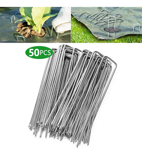 Li 50x Estacas De Jardín Galvanizadas For Asegurar La