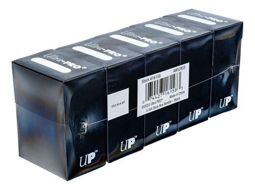 Set De Cajas De Cartas Ultra Pro Black (5 Unidades) Para 80
