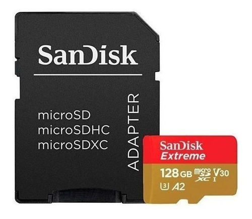 Tarjeta de memoria SanDisk SDSQXA1-128G-AN6MA Extreme con adaptador SD 128GB