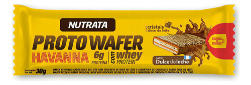 Proto Wafer Doce De Leite Havanna 30g Nutrata Sabor Dulce de Leche
