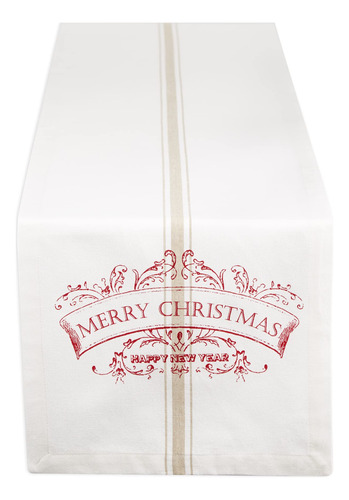 Camino De Mesa Vintage Navideño 35x183 Centímetros Merry