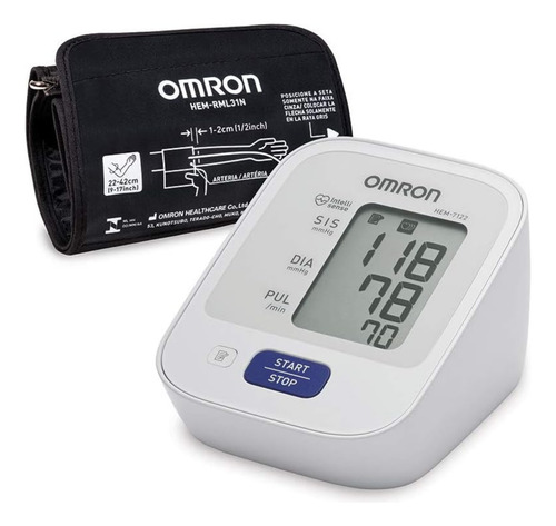 Omron HEM-7122 Medidor De Pressão Digital Pilha AA