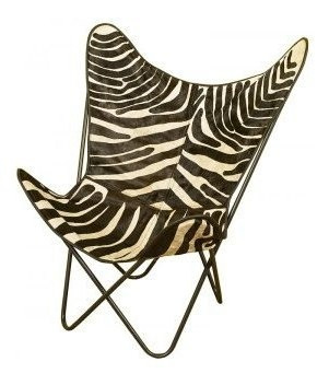 Imagen 4 de 5 de Sillon Bkf - Cuero - Pelo De Vaca - Funda Y Estructura