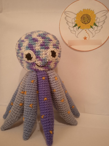 Pulpo Amigurumi 25cms Aprox