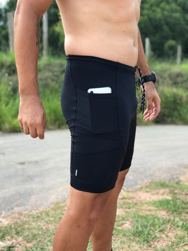 Imagem 5 de 6 de Bermuda De Compressão Masculina Com Bolso Corrida