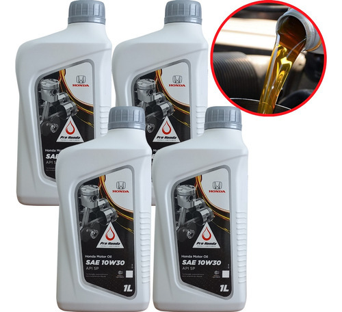  4 Litros Óleo De Motor Mineral Honda Motor Oil Sae 10w30 Sp