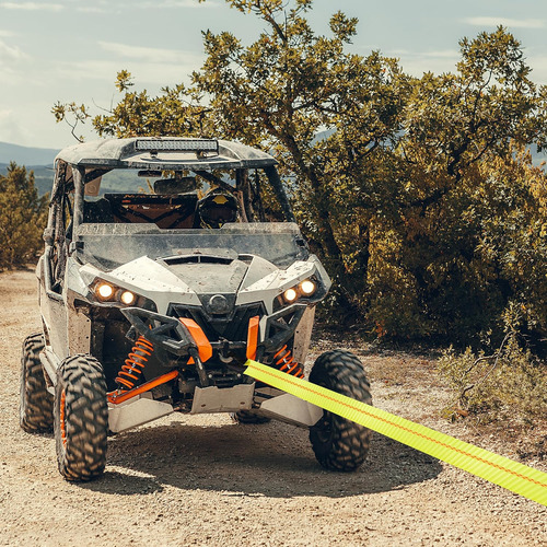 Tow Recovery Winch Strap With Reinforced Loops 2 X 30'...