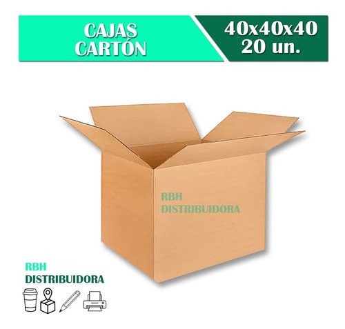 Caja Carton Mudanza Embalaje 40x40x40 Reforzada  X20u