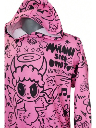 Sudadera Bichota Diabla Hoodie Unitalla Full Print Moda
