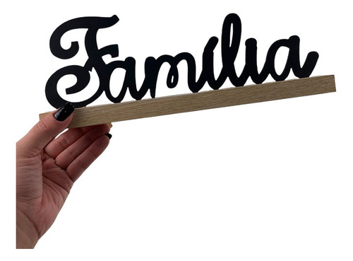 Imagem 8 de 10 de Enfeite De Mesa Palavra Família Decorativa Letreiro Estante