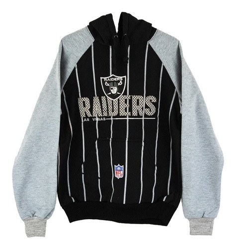 Sudadera Con Gorro Juvenil Equipo Futbol Americano Raiders