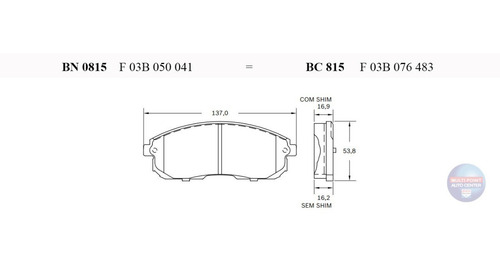Imagem 4 de 8 de Pastilha Freio Nissan Sentra 2014/2018 Cerâmica Bosch Dianteira + Traseira