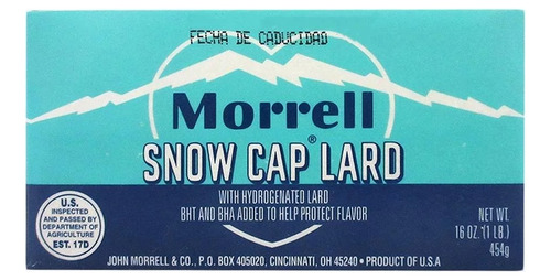 Manteca De Cerdo Morrell Importada 454g Snow Cap Lard