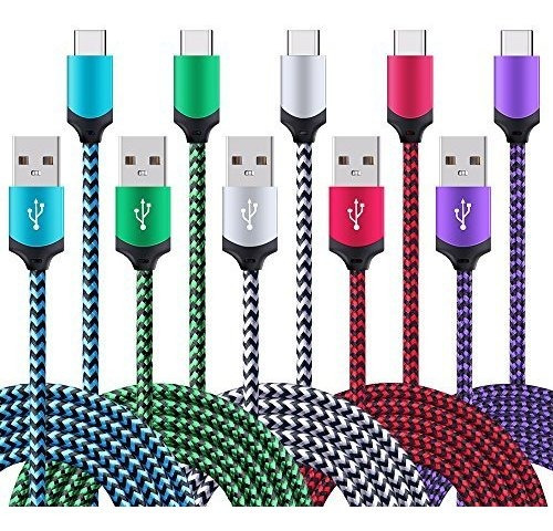 - Cable Usb Tipo C, 5 Unidades, Usb Rápido, Tipo C, Para Sam